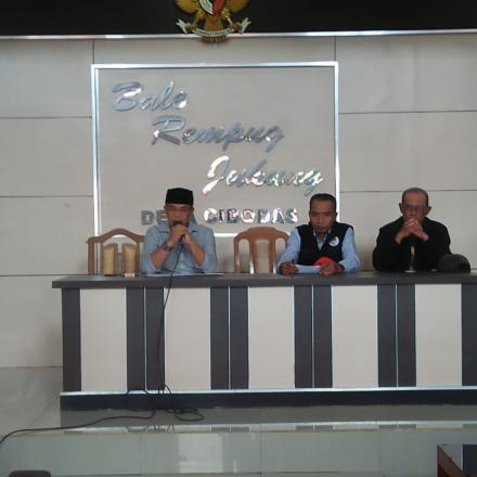 RAPAT KOORDINASI PEMERINTAH DAN LEMBAGA DESA  CIBODAS TENTANG RANCANGAN ANGGARAN DESA